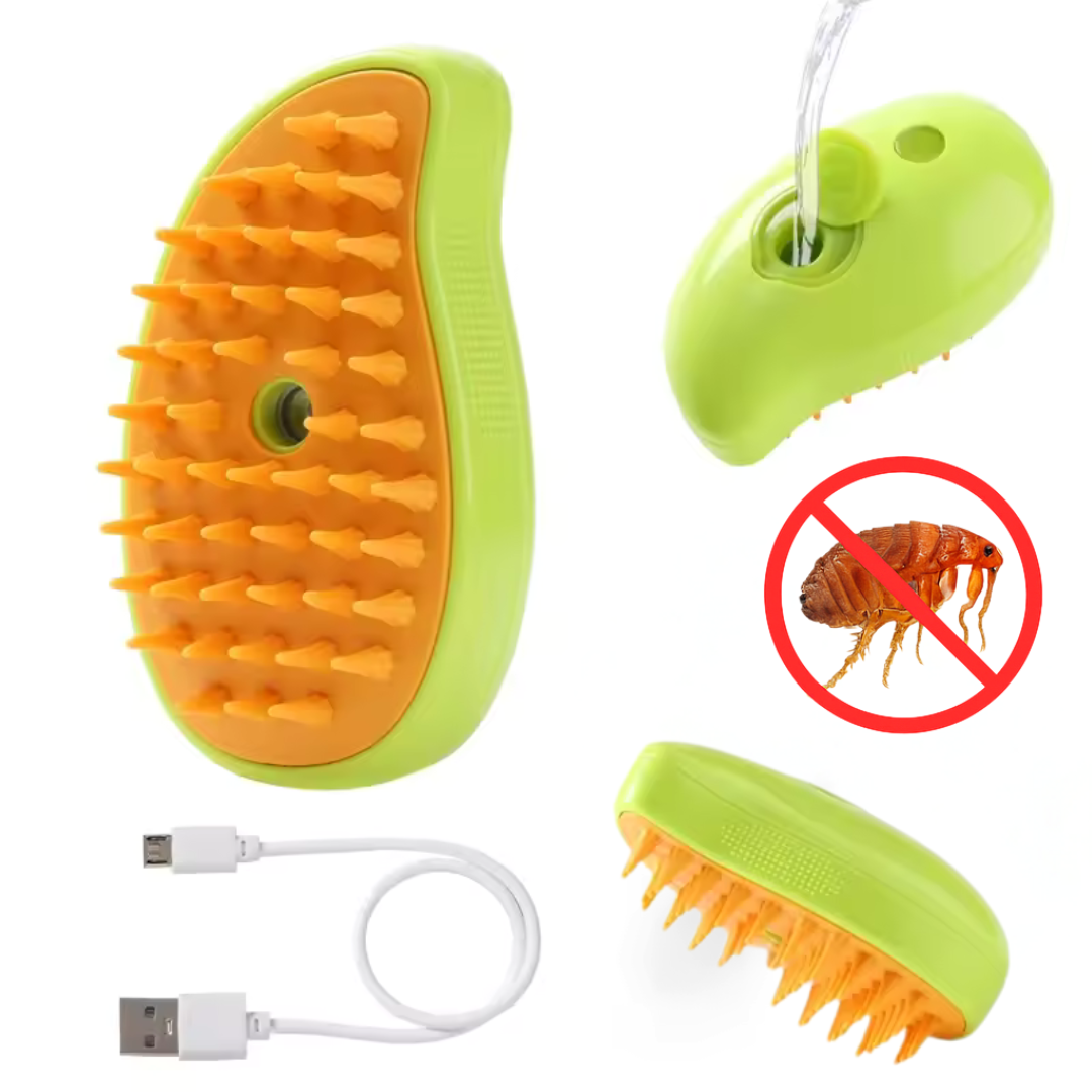 Steam Pet Grooming Brush: Steam Clean. Pest Free. Stress Free