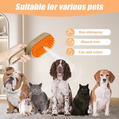 Steam Pet Grooming Brush: Steam Clean. Pest Free. Stress Free.   A Summer Must-Have