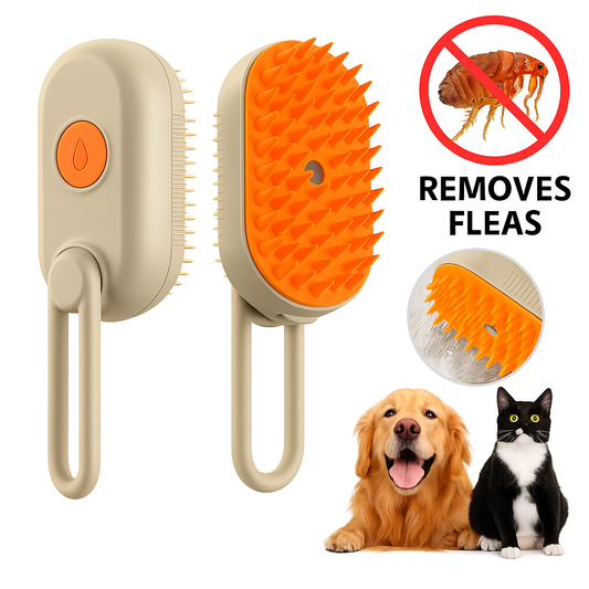 Steam Pet Grooming Brush: Steam Clean. Pest Free. Stress Free