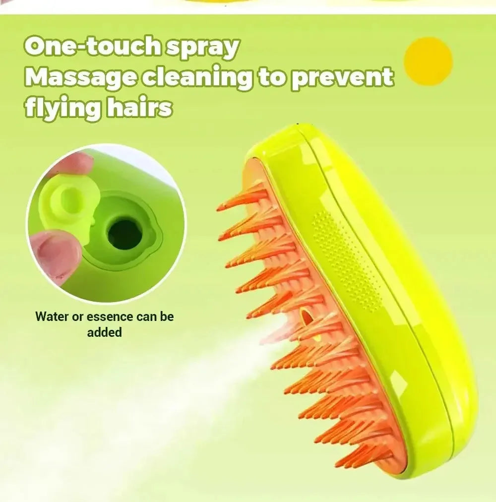 Steam Pet Grooming Brush: Steam Clean. Pest Free. Stress Free