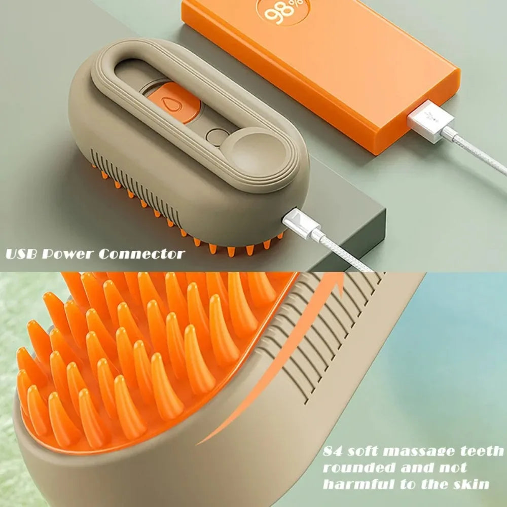 Steam Pet Grooming Brush: Steam Clean. Pest Free. Stress Free