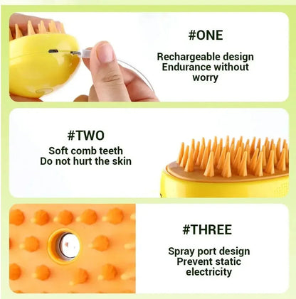 Steam Pet Grooming Brush: Steam Clean. Pest Free. Stress Free.   A Summer Must-Have