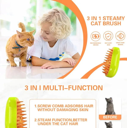 Steam Pet Grooming Brush: Steam Clean. Pest Free. Stress Free.   A Summer Must-Have