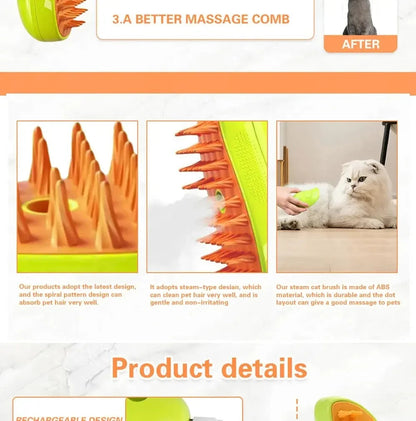 Steam Pet Grooming Brush: Steam Clean. Pest Free. Stress Free.   A Summer Must-Have