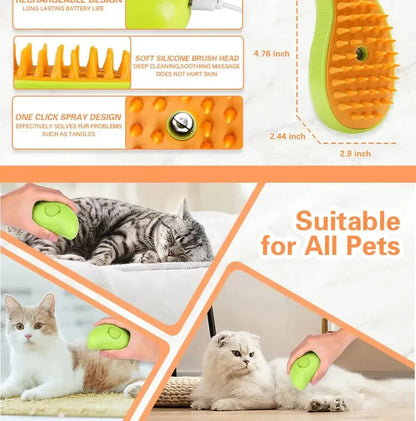 Steam Pet Grooming Brush: Steam Clean. Pest Free. Stress Free.   A Summer Must-Have